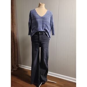 Express - 100% Cotton Marl Blue Sweater